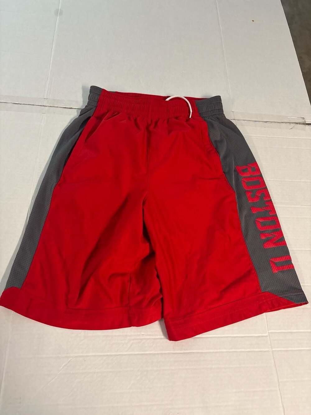 Under Armour Men's Boston University Red and Gray Basketball Shorts Medium